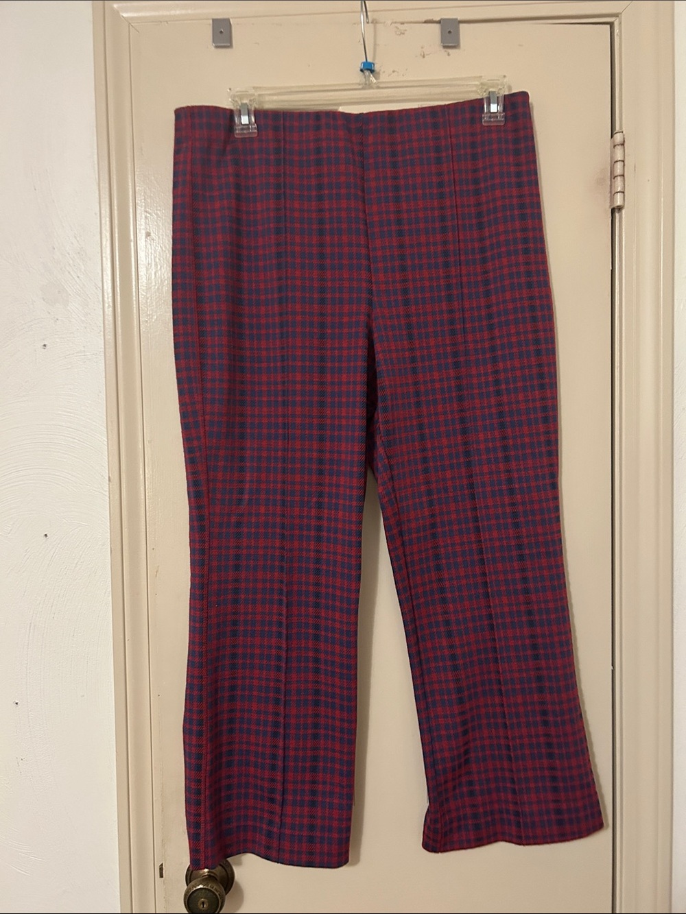 Anthropologie Red and Blue Plaid Women’s Pants